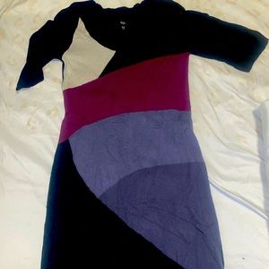 Color block sweater dress